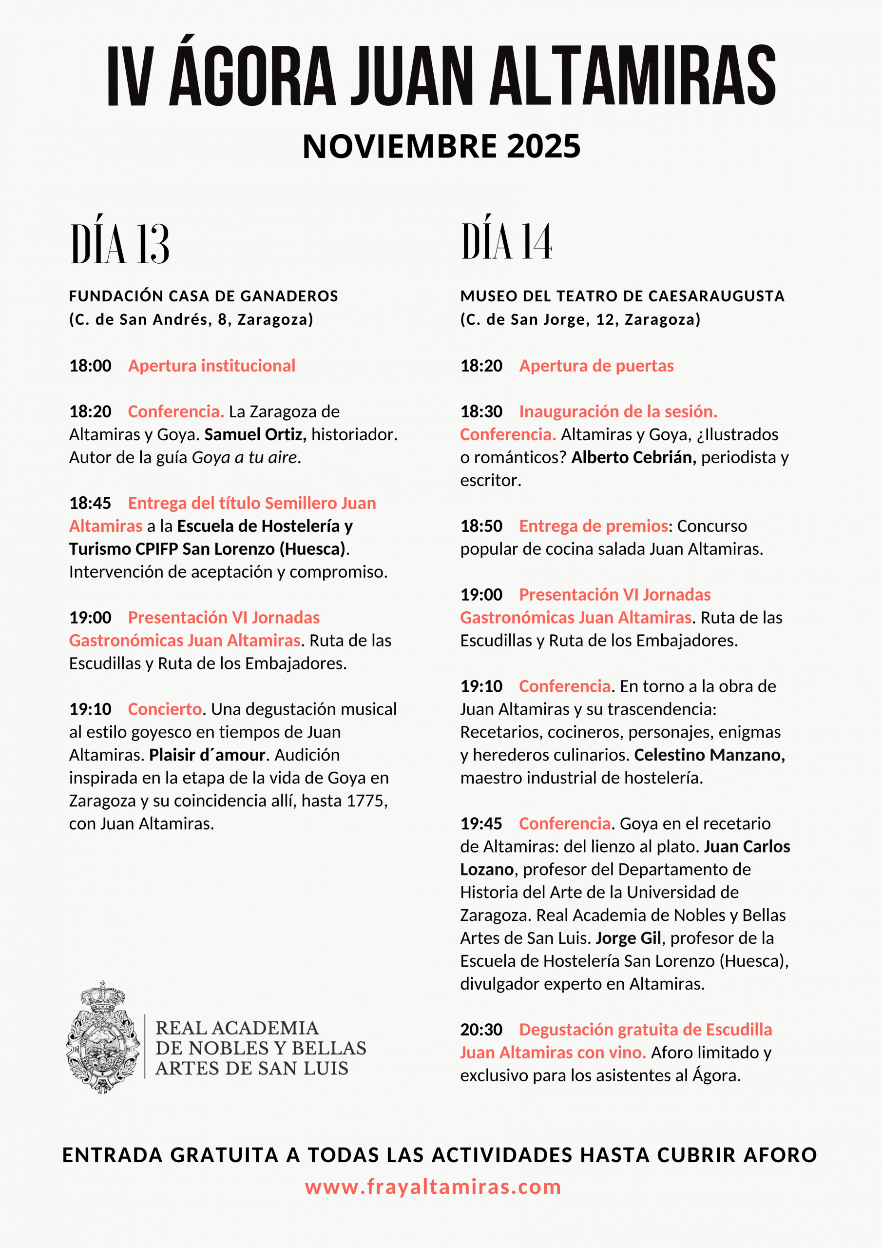Cartel Ágora Juan Altamiras